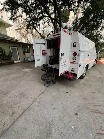 Magnet Plumbing service vehicle on-site for Water Heater Repair in Pacific-Edison